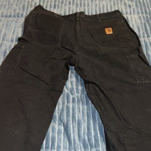 EUC M 38 x 32 Carhartt black pants 👖 hemmed to fit height of 5’6”